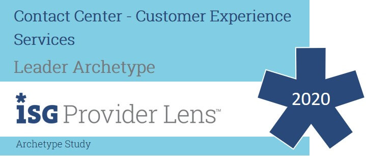 Visual representation of the 2020 contact center customer experience leader archetype, highlighting essential skills and attributes.