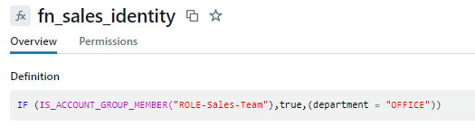 Function fn_sales_identity