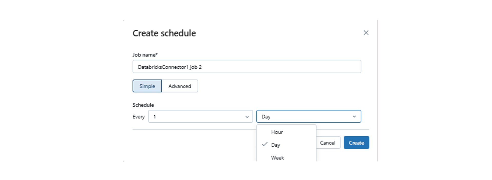 Create schedule