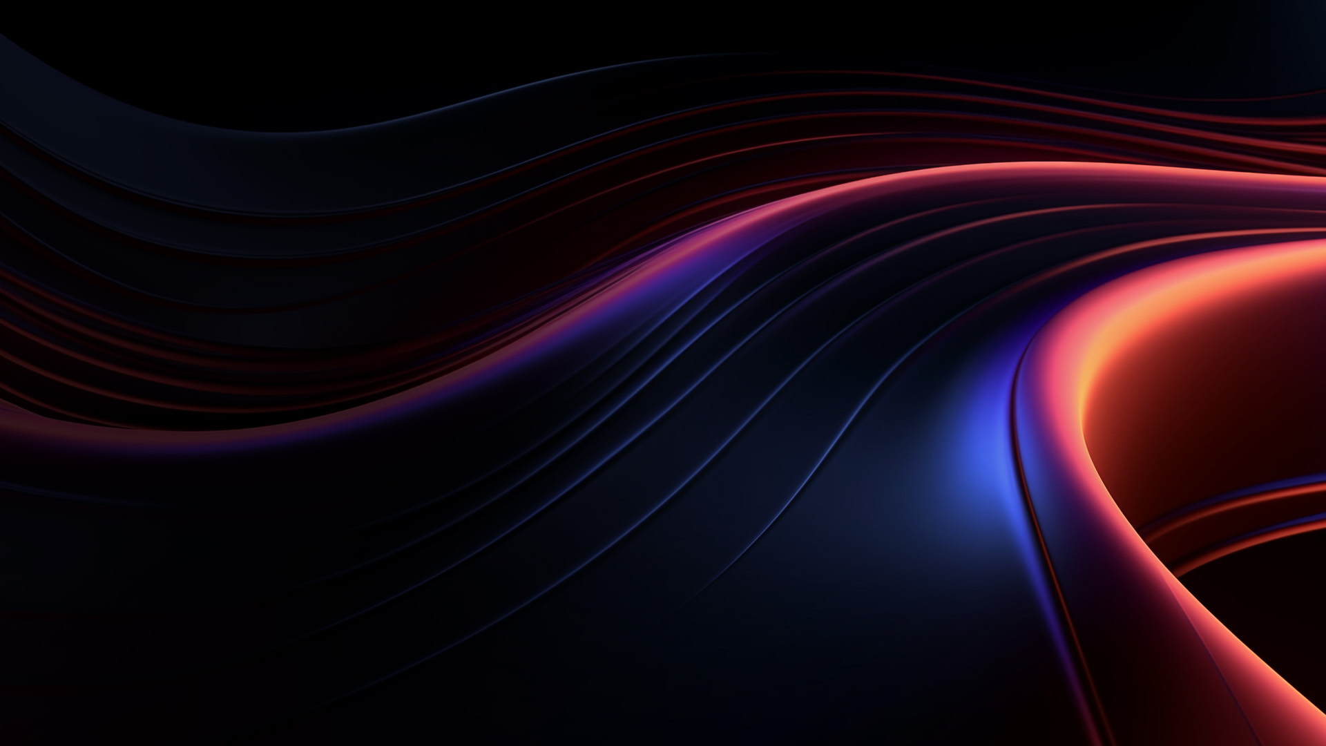 Maroon and blue digital swooshes