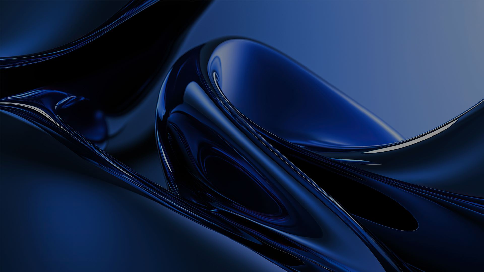 Abstract blue liquid metal